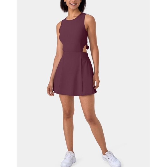 Halara Backless Buckle Tie Back 2-in-1 Pocket Dance Active Dress Sz Small Womens - Picture 7 of 11